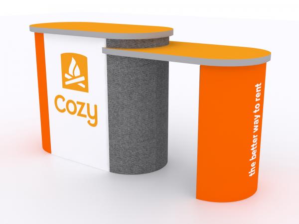 DI-672 Trade Show Pedestal -- Folding Fabric Panels -- Large Graphics (velcro-attached)